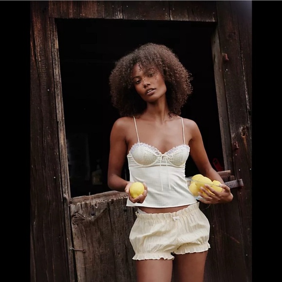 NWT For Love & Lemons x FP Puckered Gingham Bloomers Size XL - Picture 2 of 5